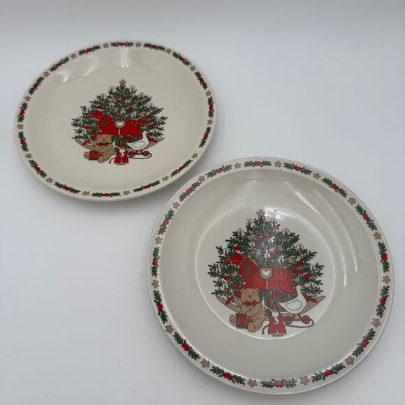 Vintage Salad Plates in O Christmas Tree by Ten Strawberry Street Set of 4 - Picture 7 of 13